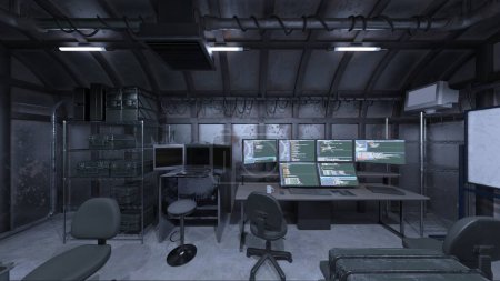 Photo for 3D rendering of the control room - Royalty Free Image