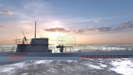 Foto de Representación 3D del submarino - Imagen libre de derechos