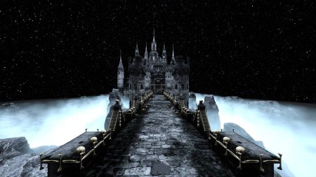 Photo for 3D rendering of the skeleton castle - Royalty Free Image