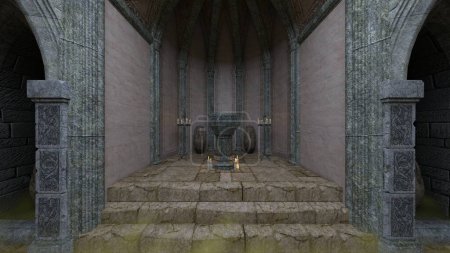 Representación 3D del mausoleo