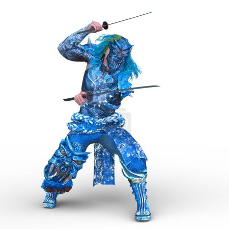 Photo for 3D rendering of a fencer - Royalty Free Image