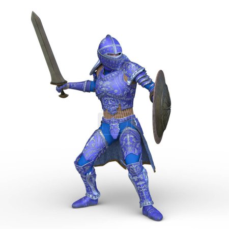 3D rendering of a knight