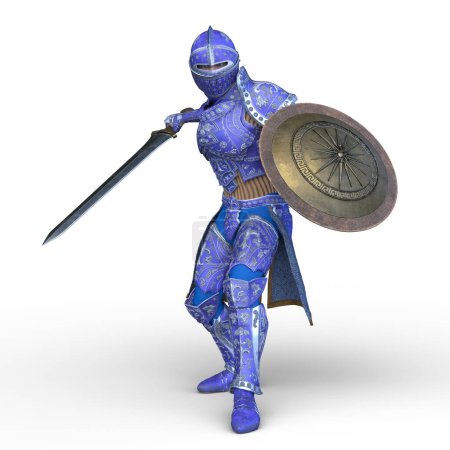 3D rendering of a knight