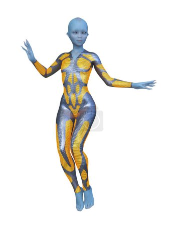3D-Darstellung eines weiblichen Aliens