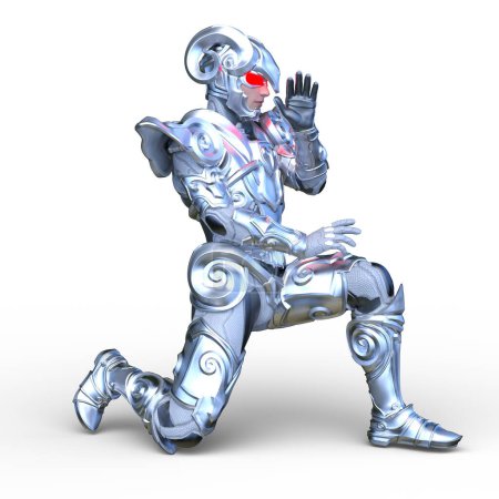 3D rendering of a cyber man
