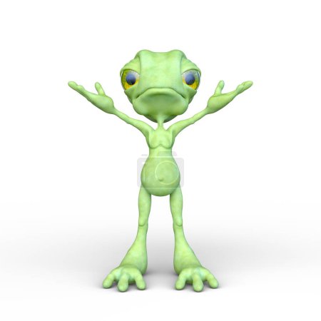 Téléchargez les photos : Rendu 3D d'une grenouille féerique - en image libre de droit