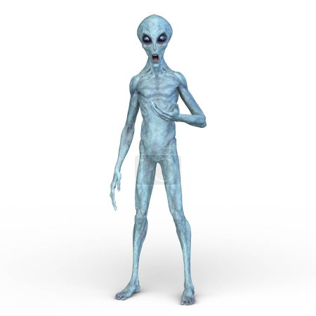 3D rendering of an alien