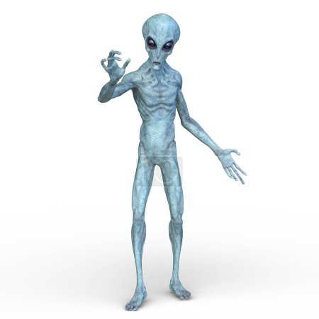 Representación 3D de un extraterrestre
