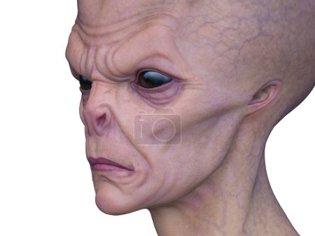 3D-Rendering eines fremden Gesichts