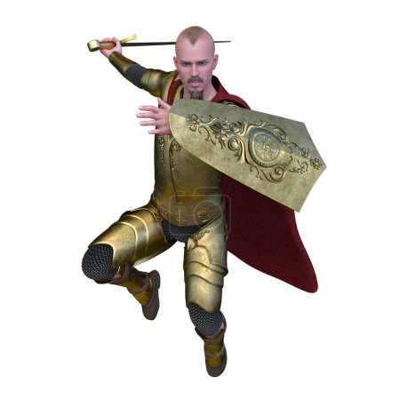 3D-Darstellung eines Ritters