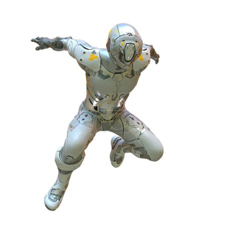 3D rendering of a cyber man