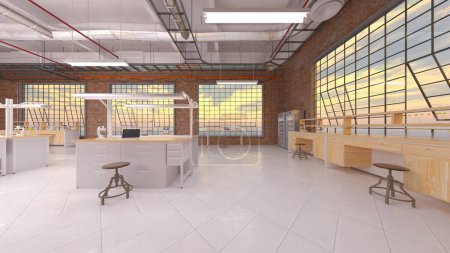 3D rendering of the laboratory