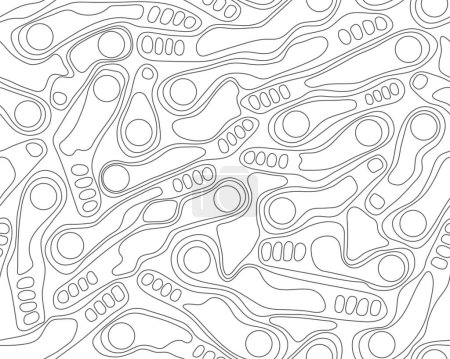 Photo for Golf course layout seamless pattern. Top view of vector map outline blueprint. - Royalty Free Image