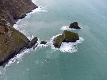 Foto de Along the coast between portreath and godrevy Cornwall uk - Imagen libre de derechos