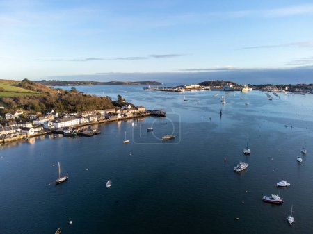 Photo for Falmouth harbour from above cornwall england uk - Royalty Free Image