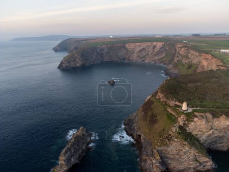 Portreath aus der Luft Cornwall England Großbritannien Drohnenantenne 