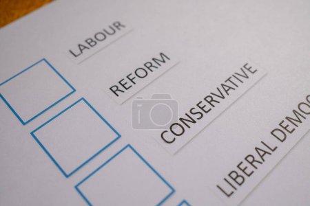 voting ballot forms for general election political parties 