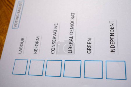 voting ballot forms for general election political parties 