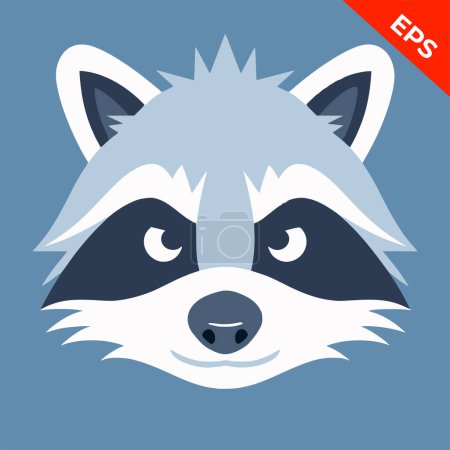 Photo for Cool raccoon logo, Racoon, vector icon, power raccoon, good vector illustration, good vector illustration. Vector illustration. T-shirt print - Royalty Free Image