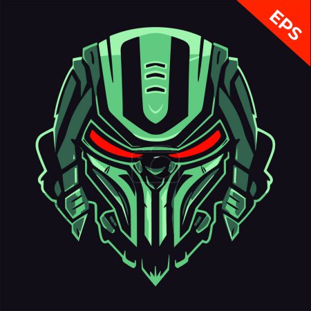 Photo for Danger predator , alien warrior icons vector, in the style of military, steel punk, Print. Vector illustration. - Royalty Free Image