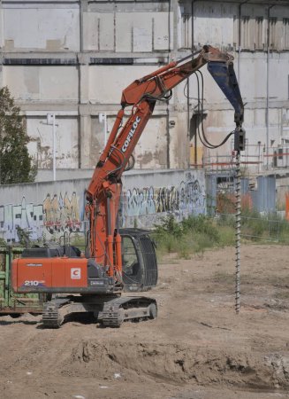 Photo for Construction site for the new Olympic village in the Prada district, Milan, Lombardy - Royalty Free Image