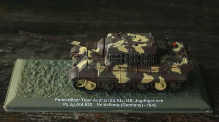 Photo for Artistic miniature of the King Tiger Tank, this German heavy tank from the World War 2 era was very much feared by its enemies - Royalty Free Image