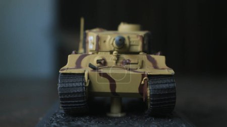 Foto de Miniatura artística del Tiger Tank, este tanque pesado alemán de la era de la Segunda Guerra Mundial fue muy temido por sus enemigos - Imagen libre de derechos