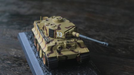 Photo for Artistic miniature of the Tiger Tank, this German heavy tank from the World War 2 era was very much feared by its enemies - Royalty Free Image