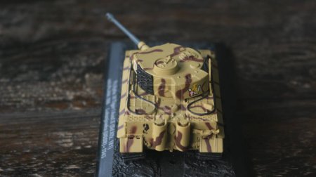 Photo for Artistic miniature of the Tiger Tank, this German heavy tank from the World War 2 era was very much feared by its enemies - Royalty Free Image