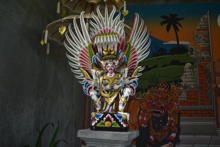sculpture crafts from Bali, Indonesia with beautiful carvings and art. this statue is very nice