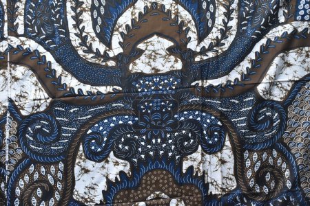 La colorida belleza de motivos de tela batik típicos de Pekalongan, Indonesia. Este paño batik se puede utilizar para sarongs o ropa.