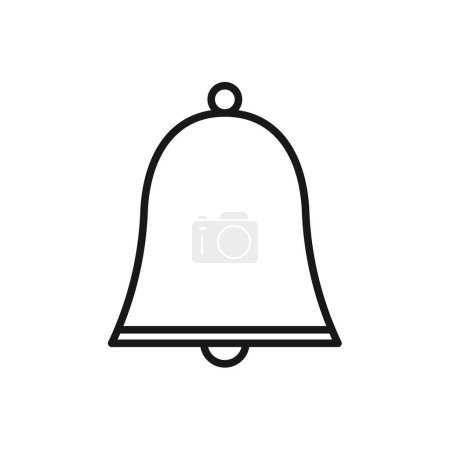Ilustración de Icono editable de Bell, ilustración vectorial aislada sobre fondo blanco. usar para presentación, sitio web o aplicación móvil - Imagen libre de derechos
