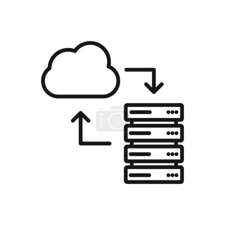 Téléchargez les photos : Icône modifiable de Cloud Computing Server, Illustration vectorielle isolée sur fond blanc. en utilisant pour la présentation, site Web ou application mobile - en image libre de droit