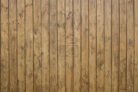 Photo for Brown wooden floor or fence or wall. Wood texture. Background, backdrop for design. Wallpaper. - Royalty Free Image