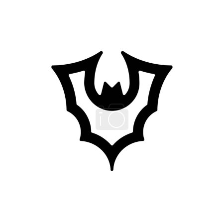 vector illustration of a black and white icon of a shield