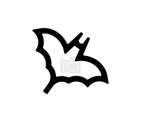 vector illustration of a black bird icon