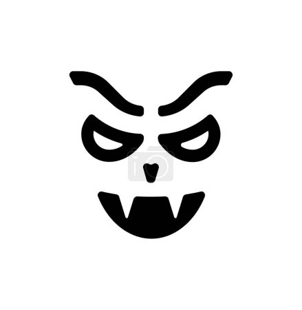 angry icon vector isolated on white background, logo concept, sign, symbols