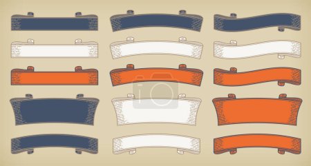 Illustration for A retro design small label set.It is vector data that is easy to edit. - Royalty Free Image