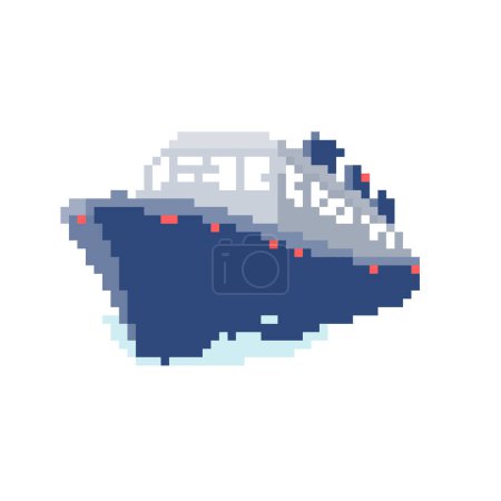Illustration for Deformed ship.Vector illustration that is easy to edit. - Royalty Free Image