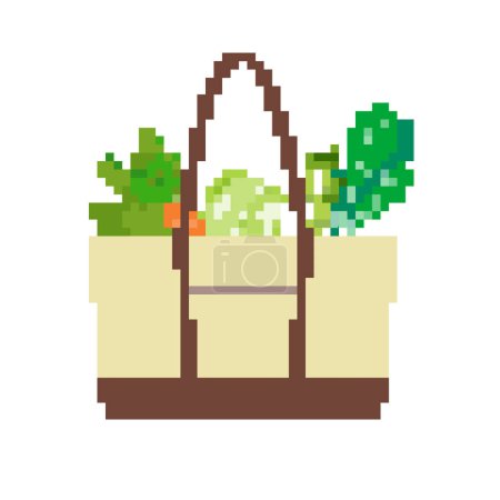 Illustration for Shopping bag With vegetables.Vector illustration that is easy to edit. - Royalty Free Image