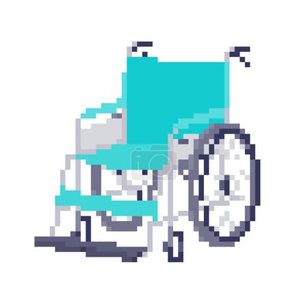 Illustration for Wheelchair. Normal type and self-propelled type. Diagonally forward.Vector illustration that is easy to edit. - Royalty Free Image