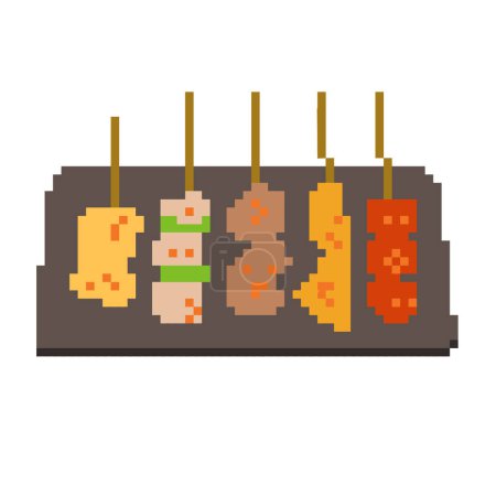 Illustration for Yakitori.Vector illustration that is easy to edit. - Royalty Free Image