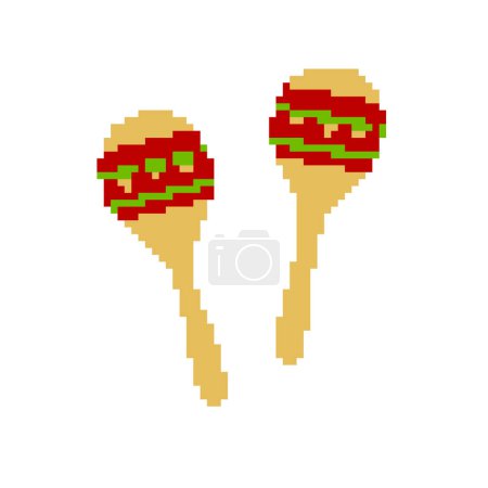 Illustration for Maracas.Vector illustration that is easy to edit. - Royalty Free Image