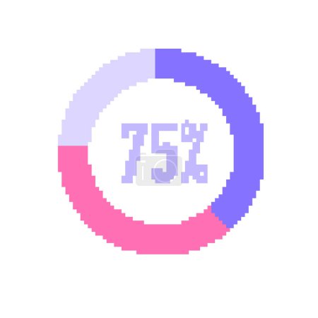 Illustration for Pie chart. Vector illustration that is easy to edit. - Royalty Free Image