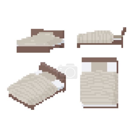 Illustration for Bedroom.Vector illustration that is easy to edit. - Royalty Free Image