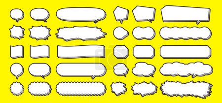 Speech bubbles of various shapes. Vector data that is easy to edit.