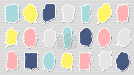 Illustration for Speech bubbles of various shapes. Vector data that is easy to edit. - Royalty Free Image