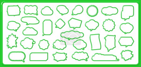Illustration for Speech bubbles of various shapes. Vector data that is easy to edit. - Royalty Free Image