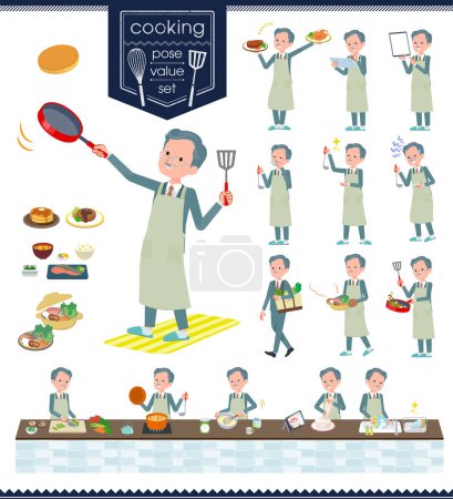 Ilustración de Un conjunto de hombre presidente de negocios sobre cooking.It arte vectorial tan fácil de editar. - Imagen libre de derechos