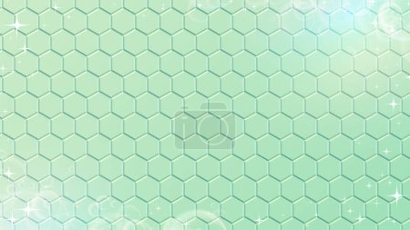 Téléchargez les illustrations : Fond de motif hexagonal vert.. Données vectorielles faciles à modifier. - en licence libre de droit